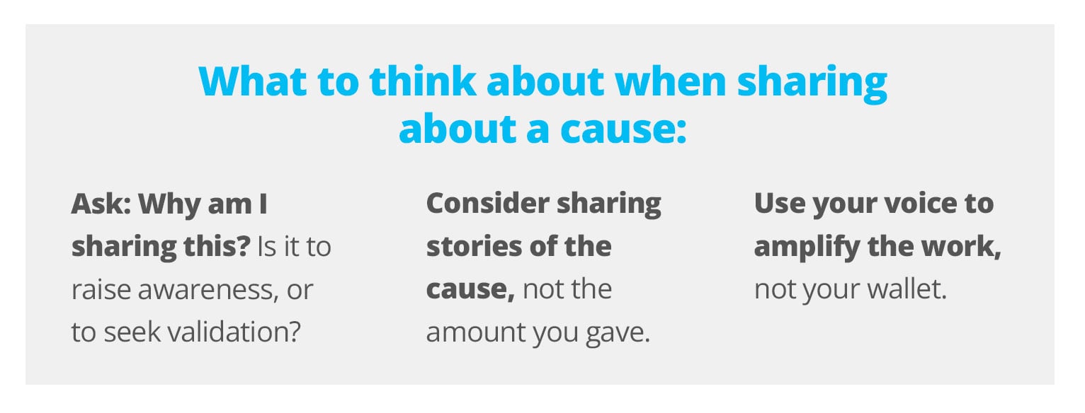 sharing about causes info