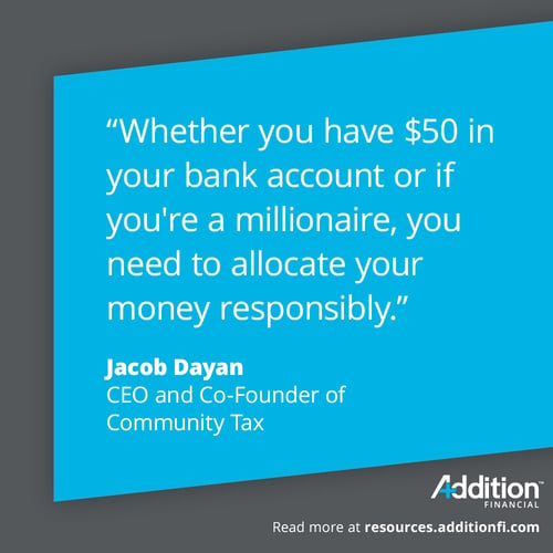 Jacob Dayan Money Allocation Quote