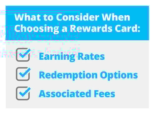 What to consider when choosing a rewards card. 