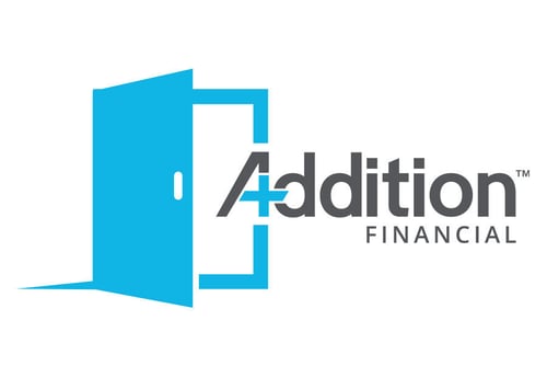 Addition Financial logo behind a door.