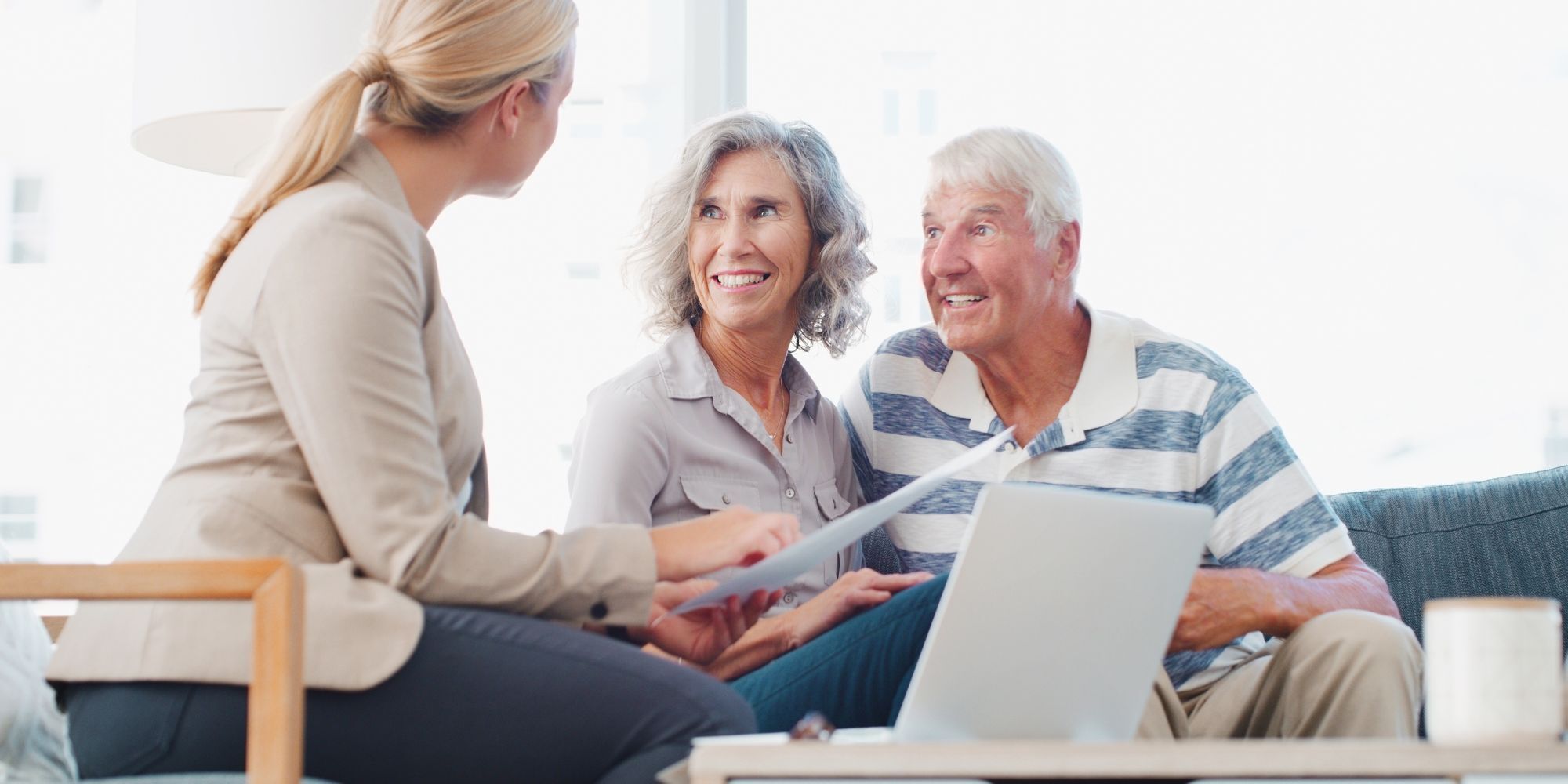 older couple meeting with financial professional